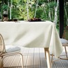 Filumi Tablecloth 140 x 220 cm Oval Cream Washable for