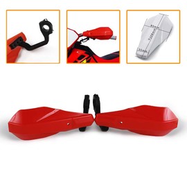 AnXin Motorcycle Handguards 7/8" and 1 1/8" Hand Guard Handlebar Protection Universal for CRF110 CRF50 CRF125 XR100 CRF 70 CRF80 CR 85 XR70 XR80 Dirt Pit Bike ATV Red
