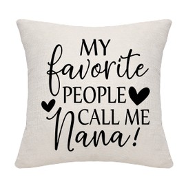 DANKHRA Nana Gifts Nanny Gifts Grandma Gifts from Granddaughter Grandson Cushion Cover Cushion Case Pillow Cover Pillowcase for Grandmother Birthday Gifts (nana)