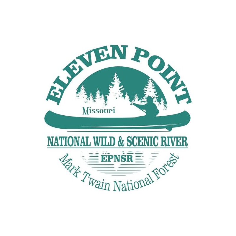 CafePress Eleven Point River Sticker Square Bumper Sticker Car Decal