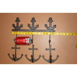 Stoneledge Investments (4) Vintage-look Nautical Home Decor Cast Iron Wall Hooks / Coat Rack Wall Mount