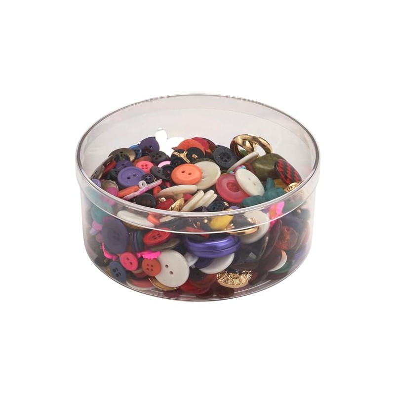 Pioneer Plastics 180C Clear Round Plastic Container, 6" W x