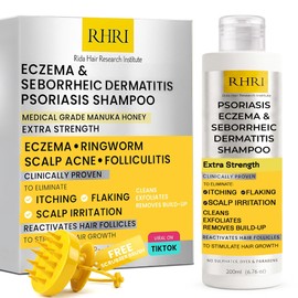 Rida Hair Research Institute- Champú para la psoriasis para hombres y mujeres con miel de manuka el mejor tratamiento para el cuero cabelludo con