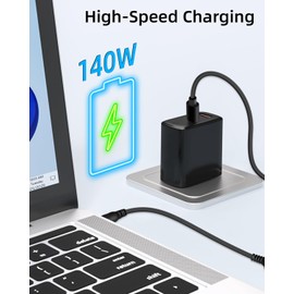 YANBORONSN PD 140W USB C to DC 5.5x2.5 PD Trigger Power Cable with 10 Connector Tips,5V/9V/12V/15V/20V/28V Adjustable Voltage, Type C Male to DC 5.5x2.5mm Male Cord with LED Display (1M)