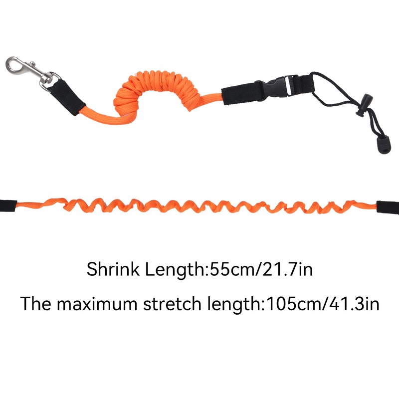 Qaziuy 2Pcak Kayak Paddle Leash, Elastic Kayak Paddle Rope with