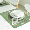 Grass Green 100% Cotton Quilted Placemats Set of 6, Rectangular