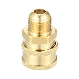 Hihaha Pressure Washer Coupler/Outer Washer Gun Adapter Universal for Car/Durable Brass M18 x 1.5 9mm ID / 1 Pcs Copper Tone