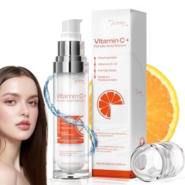 Serum Vitamina C Ácido Hialurónico + Vitamina E | Skin Care | 95% Ingredientes Naturales | Luminosidad,Firmeza y Tono más Uniforme | Suero Hidratante,