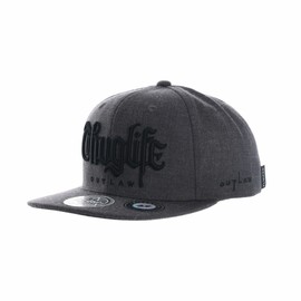 WITHMOONS Snapback Hat Thuglife Embroidery Hiphop Baseball Cap AL2862 (Charcoal)