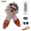 YIKOKO Guitar Strap with Pick Pocket，2 inch Cotton Guitar Straps