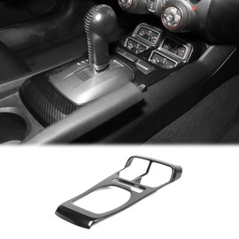JWWY Center Consoles Gear Shift Dashboard Trim Panel Compatible with 2010-2015 Chevy Camaro Interior Accessories Carbon Fiber