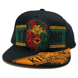 Leader of Generation Apparel Top Level New King Leader The Lion Black Green Red Gold Era Snapback Hat Cap