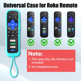 Silicone Protective Case for Roku Remote, Pack of 3 Universal Battery Cover Skin Sleeve Compatible with Roku Smart TV Steaming Stick Remote Controls (Blue+Pink+Green)