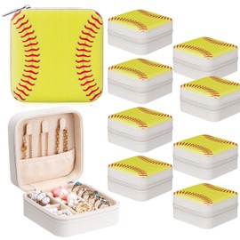 Kenning 9 Pcs Basketball Baseball Softball Gifts for Women Sports Ball Theme Jewelry Box for Mom Sports Players Team Gifts(Softball)