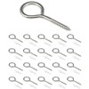20 PCS 304 Stainless Steel Screw in Eyes, Eye Bolts,