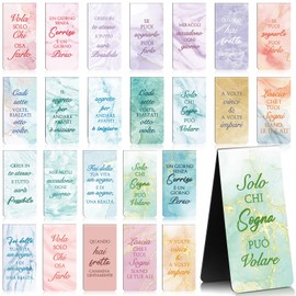 Dianelhall 24 Inspirational Magnetic Bookmarks for Teachers Offices Home Clips for Pages and Books Bookmarks with Motivational Quotes for Inspiration and Motivation when Reading