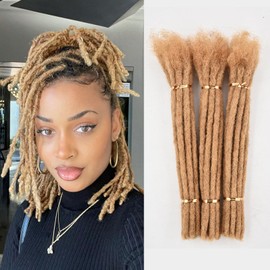 6-18 Inch Dreadlock Extensions Human Hair Fully Handmade Human Hair Dreadlock Extensions for Man/Women Locs Extensions Human Hair Can Be Dyed Bleached Curled… (12Inch-60Strands, 0.6CM Width-27#)