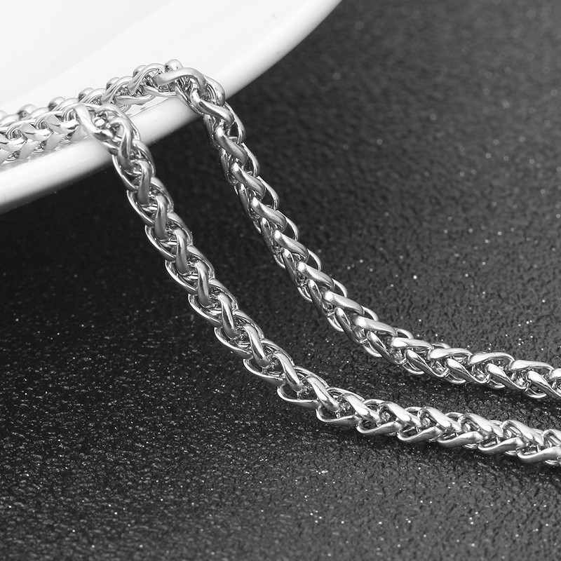 FIZIZDH Men`s Stainless Steel Thor Hammer Pendant Necklace, 24 inch