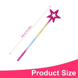 AEIOPRS 2 Pieces Princess Wand Fairy Wand for Children with Star Glitter Crystal Wand for Girls Perfect as Christmas Costume Prop and Cosplay Decoration