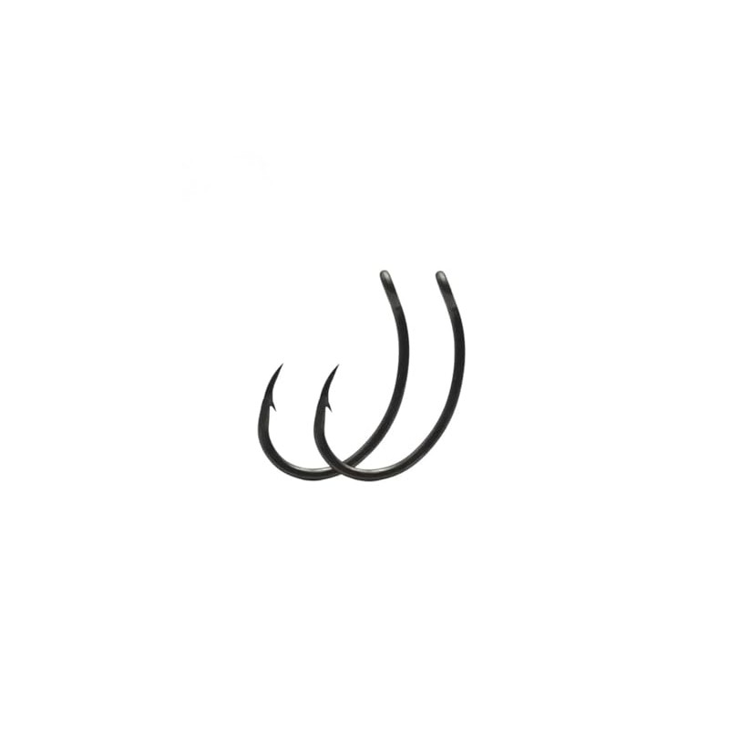 Curve Shank Micro Barbed Carp Fishing Hooks, Teflon Coated, Pack