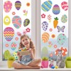 70 PCS Easter Window Cling Stickers, Cute Eggs Clings for
