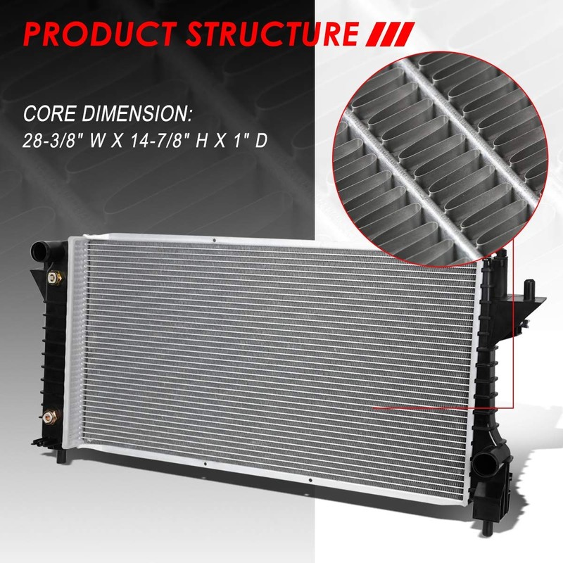 Auto Dynasty DPI 1830 Factory Style 1-Row Cooling Radiator, Compatible