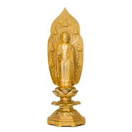 Buddha Statue Yakushi Nyorai 7.9 inches (20 cm) (Gold Plated/24K Gold) Buddha Statue: Shuun Makita Sculptor_"Tendai, Shingon, Rinzai Sects" Takaoka Copperware (Yakushinyorai/L)
