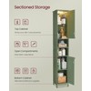 VASAGLE VASAGLE Tall Bathroom Cabinet with Lights, Slim Bathroom Storage