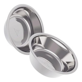 AVERYDAY 46oz Stainless Steel Dog Bowls Set, 2 Pack for Replacement Dogs Bowl Stand, 5.7 Cups Metal Dog Bowls, 7 Inch Medium Dogs Water Bowl for Raised Feeder with Opening 7-7.36"