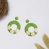 YUNXI Handmade Raffia Rattan Bohemian Round Drop Dangle Earrings for