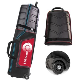 Golf Travel Bags for Airlines with Hard Case Top & Wheels, Hard Shell Top Protect Golf Club, Made of 1680D Heavy Duty Oxford, Internal Strap for Fixing, Lightweight and Easy to Maneuver, TwilightEmber