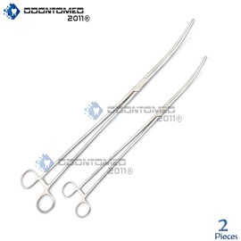ODONTOMED2011 ODM 2 Rochester Pean Hemostat Forceps 14"+18" Curved Surgical Instruments