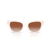 Coach Women's HC8418U Universal Fit Butterfly Sunglasses, Milky Cloud/Brown Gradient,
