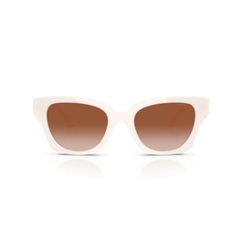 Coach Women's HC8418U Universal Fit Butterfly Sunglasses, Milky Cloud/Brown Gradient, 53 mm
