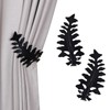 SUQ I OME 1 Pair European Big Leaf Curtain Tiebacks