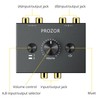 PROZOR RCA Audio Switcher 2(1)-In-1(2)-Out Bidirectional RCA Speaker Switch Box