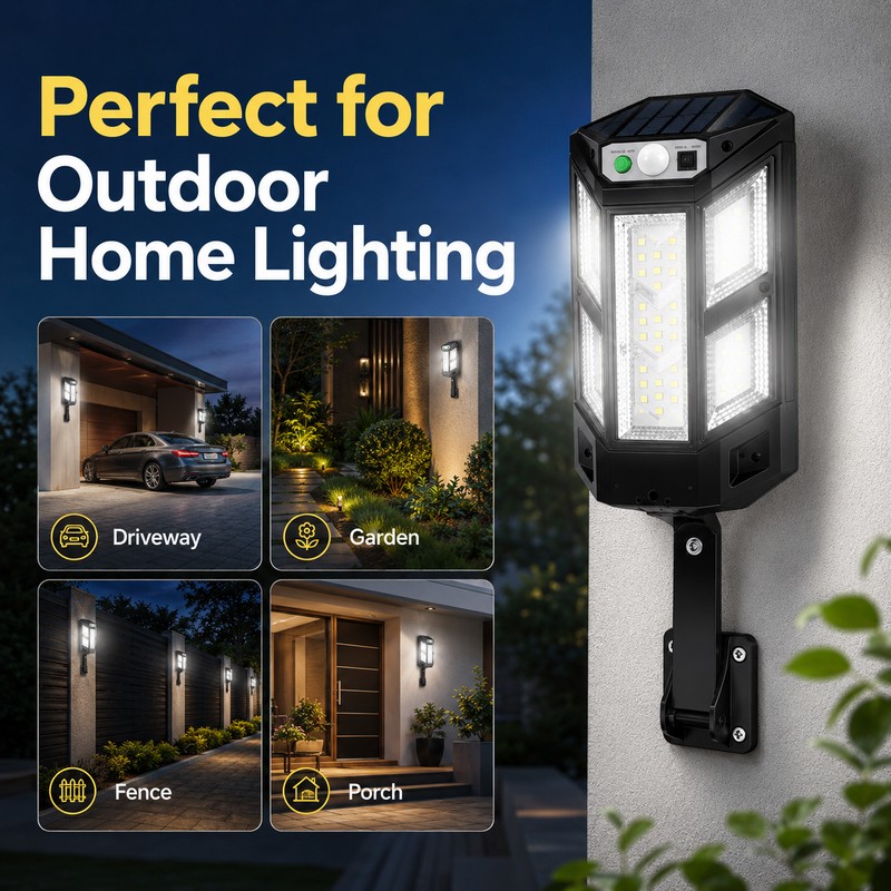 Solar Motion Sensor Light for Outdoor Home Lighting – IP65