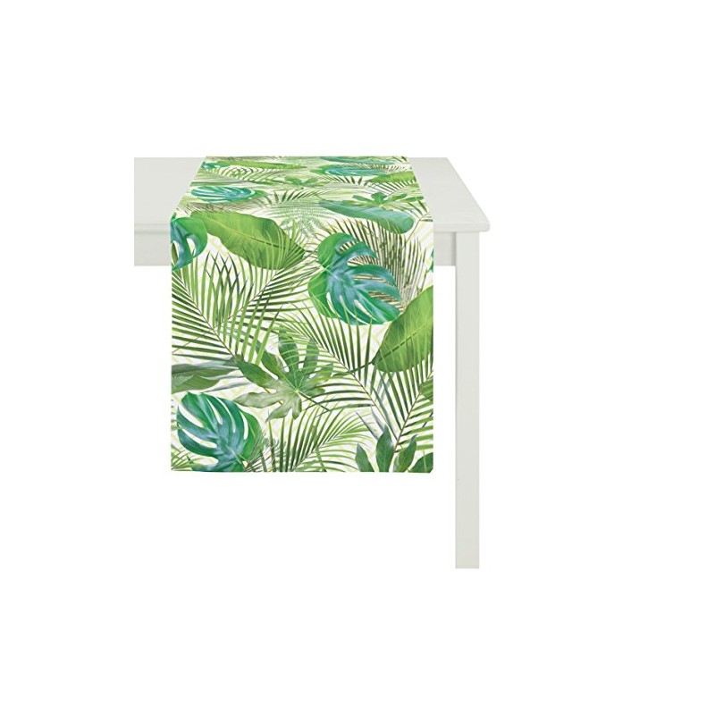 Apelt Table runner, COTTON, green, 140 x 48 x 0.5