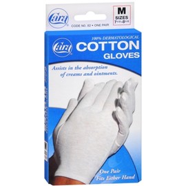 Cara 100% Dermatological Cotton Gloves Medium 1 Pair (Pack of 11)