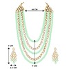 Aheli Kundan Pearl - Juego de collar y pendientes largos