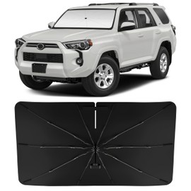 INSAUTO Windshield Sun Shade Umbrella for Toyota 4Runner 2010-2025, Foldable Front Windshield Sunshade with Storage Bag, Block Out UV Rays & Heat, Keep Car Cool