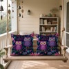 Owl Throw Pillow Covers 18x18 Inch Set of 2, Welcome