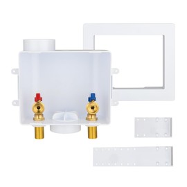 EFIELD Universal Washing Machine (Laundry) Outlet Box with Center Drain 1/2-inch Sweat (MIP) Inlet x 3/4 inch MHT Outlet Connection (MIP)