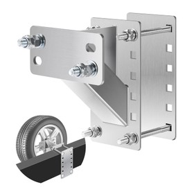 GADFISH Stainless Steel Spare Tire Carrier, Upgrade Spare Tire Mount Trailer Carrier Bracket, Fits 4 & 5 & 6 Lugs Trailer Wheels on 4", 4.5", 4.75", 5" and 5.5" Bolt Patterns, Holds up to 150 Lbs