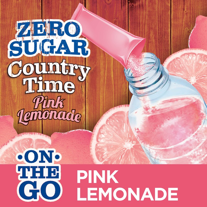 Country Time Sugar-Free Pink Lemonade Drink Mix (6 On-the-Go Packets)