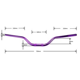 Handlebar Quad ATV Oversize 28.6 mm Black Aluminium