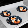 Electric Stove Burner Covers,Cute Fox In The Forest Round Gas
