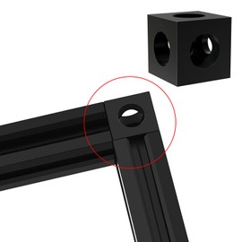 EMSea 4PCS Three Way Cube Corner Connectors Black Corner Bracket Cubes fit for All 2020 Series V-Slot Aluminum Extrusions Profile 20x20x20mm