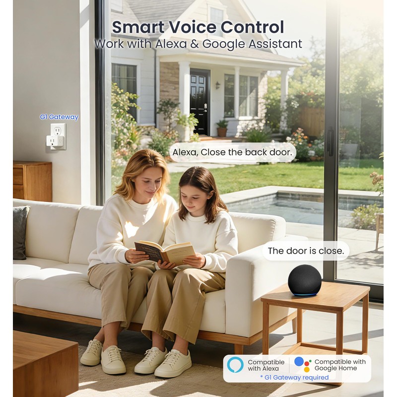 Veise VE017-L Fingerprint Smart Lock with Lever Handles, App Control,