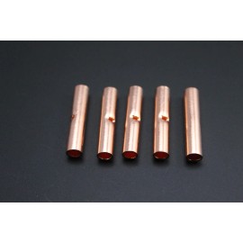 Install Bay 8 GAUGE COPPER BUTT CONNECTOR 2 PK CRIMP TERMINAL SPLICE CAR AWG BATTERY CUR8